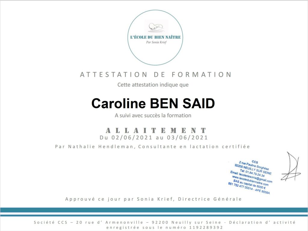 attestation_allaitement_caroline_bensaid